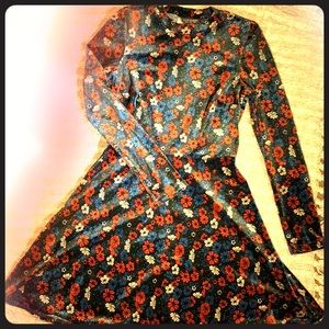 Topshop floral velvet dress size 2 SOLD